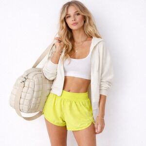 Zyia Neon Yellow Lined Running Shorts‎ Sz L